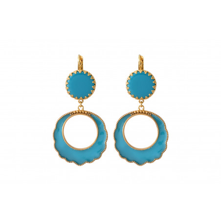 Timeless resin sleeper earrings - turquoise
