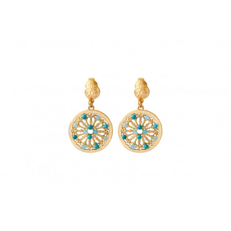 Light hardstone clip earrings l turquoise 