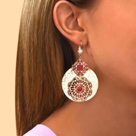 Baroque Prestige crystal sea bamboo sleeper earrings l red90250