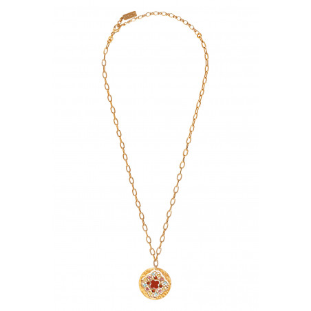 Colourful hardstone and Prestige crystal pendant necklace I multicoloured90280