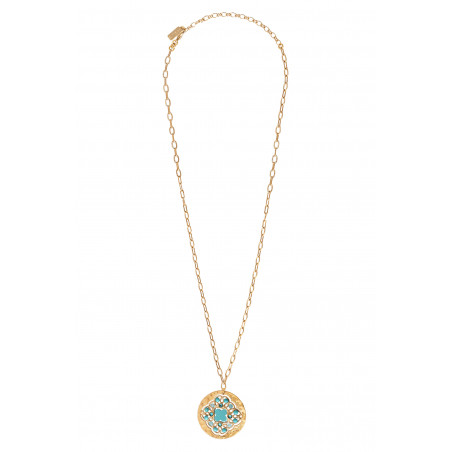 Poetic turquoise amazonite Prestige crystal pendant necklace | turquoise90286