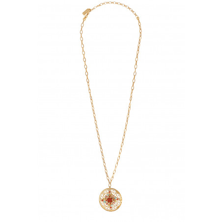 Baroque hardstone pendant necklace - multicoloured90289