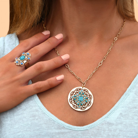 Beautiful turquoise amazonite pendant necklace | turquoise90294