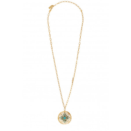 Collier pendentif fantaisie turquoise amazonite I turquoise90295