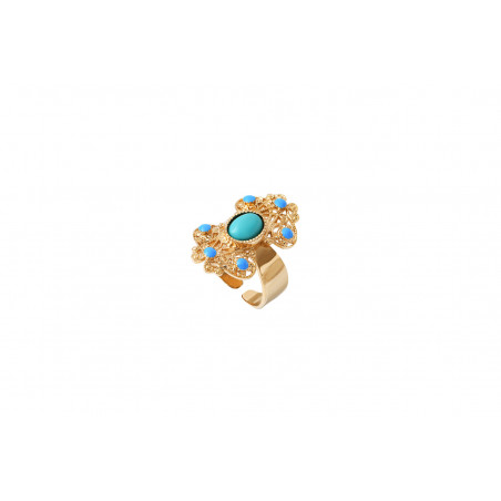 On-trend turquoise adjustable ring I turquoise