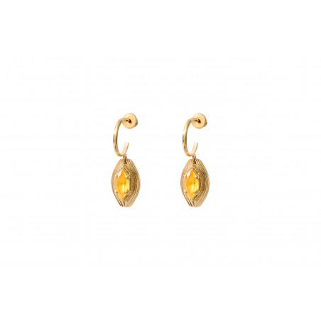 On-trend crystal hoop earrings| yellow