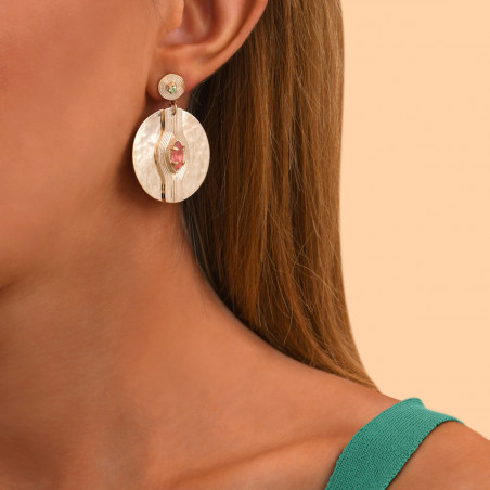 Modern crystal stud earrings l multicoloured90697