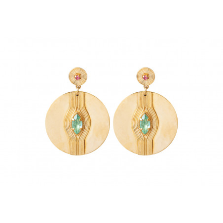 On-trend crystal stud earrings l turquoise