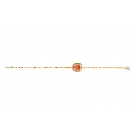 Adjustable feminine Prestige crystal chain bracelet | pink90720