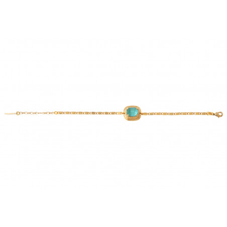 Bracelet chaîne réglable tendance cristal Prestige I turquoise90723