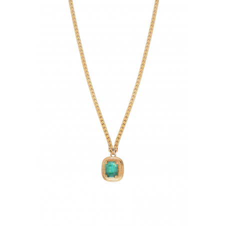 Collier pendentif réglable intemporel cristal Prestige I turquoise