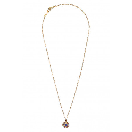 Modern reconstituted lapis lazuli adjustable pendant necklace l blue90877