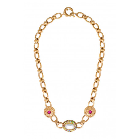 Romantic Prestige crystal chain necklace - white