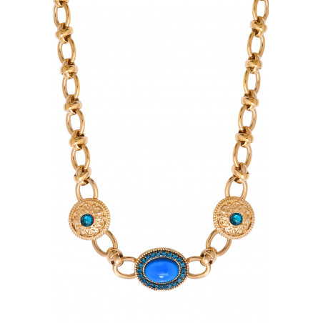 Colourful Prestige crystal chain necklace - turquoise