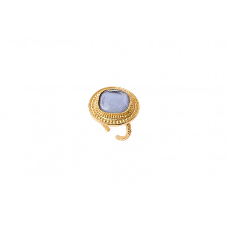 Chic adjustable cabochon ring | white