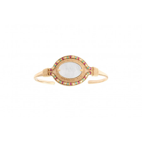 Sophisticated mother-of-pearl bangle I white