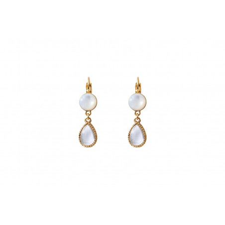 Timeless mother-of-pearl sleeper earrings l white91446