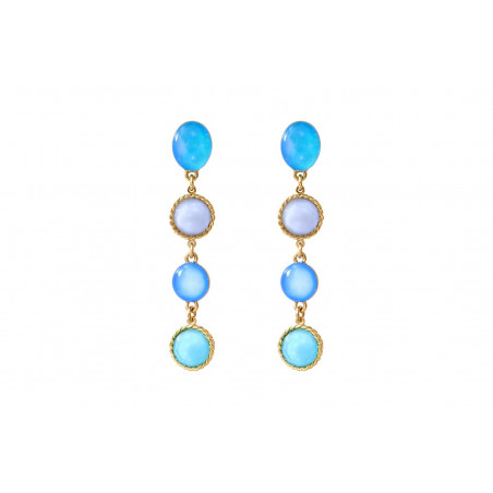 Glamorous cabochon stud earrings| turquoise