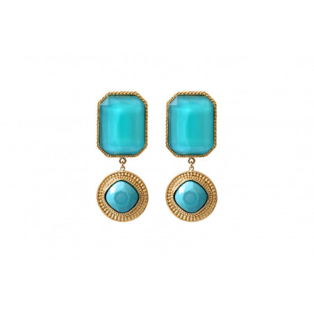 Beautiful cabochon clip-on earrings| turquoise