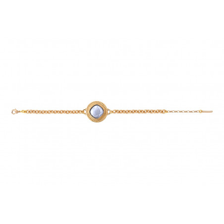 Bracelet fin ajustable chic cabochon - blanc91507