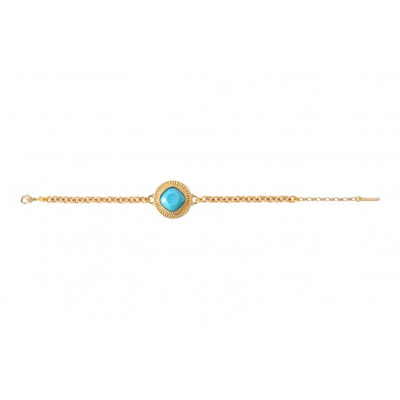 On-trend cabochon adjustable slim bracelet - turquoise91510