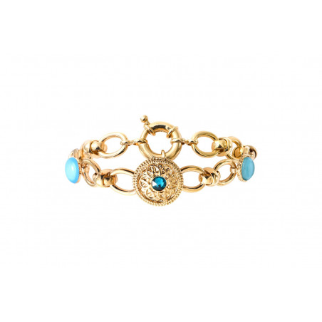 Bracelet chaîne intemporel cristal Prestige - turquoise