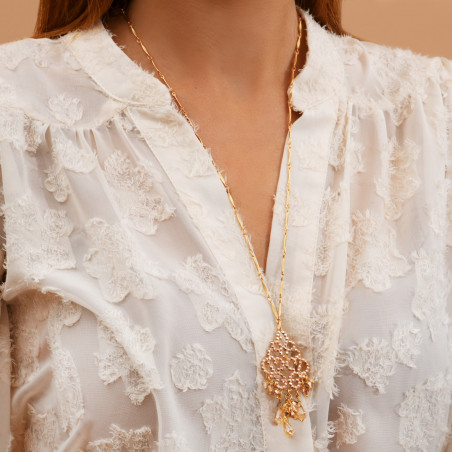 Baroque crystal prestige necklace I golden91752