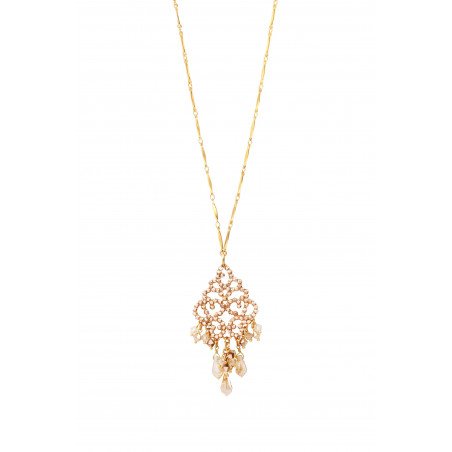Baroque crystal prestige necklace I golden91753