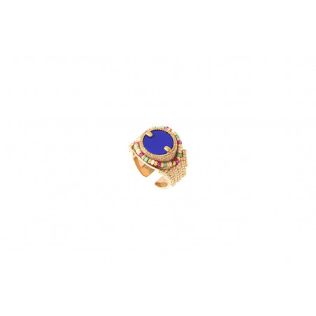Chic lapis lazuli adjustable ring