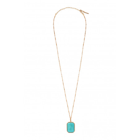 On-trend cabochon adjustable pendant necklace l turquoise91804