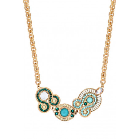 Sparkling Prestige crystal short chain necklace - blue
