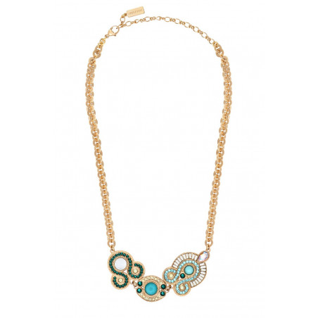 Sparkling Prestige crystal short chain necklace - blue92421