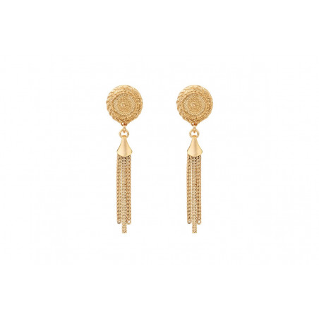 Feminine fine gold-plated clip-on earrings - gold-plated