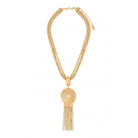 Multi-strand fine gold-plated metal sautoir necklace - gold-plated92711