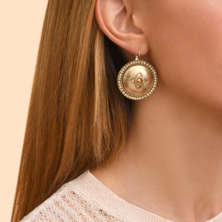 Sophisticated Prestige crystal sleeper earrings - gold-plated92717