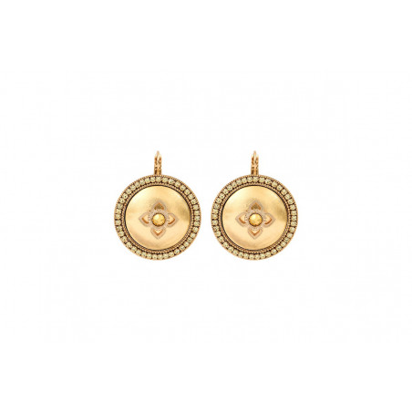 Sophisticated Prestige crystal sleeper earrings - gold-plated