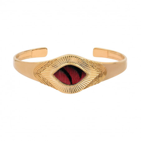 Feather adjustable bangle - red