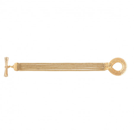 Bracelet multi-rangs sophistiqué métal doré à l'or fin - doré93110