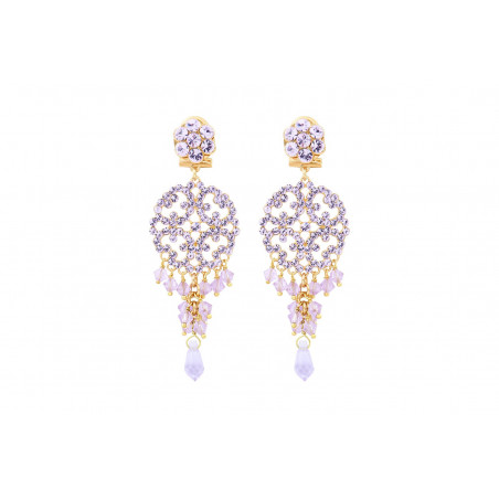 Rhinestone Prestige crystal stud earrings - purple