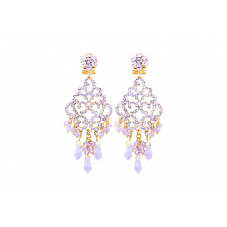 Baroque Prestige crystal stud earrings - purple
