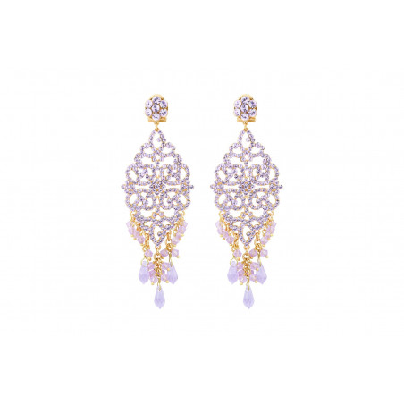 Prestige crystal stud earrings - purple