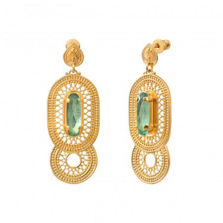 Noor filigree stud earrings - turquoise