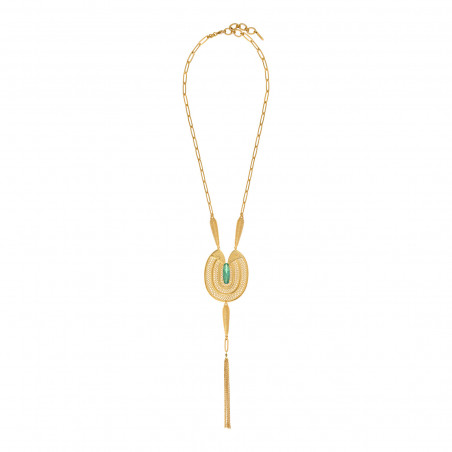 Noor crystal filigree sautoir necklace - turquoise94278