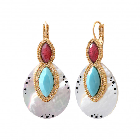 Mindoro mother-of-pearl sleeper earrings - white