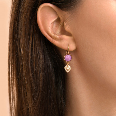 Mini boucles d'oreilles dormeuses Mindoro - violet94358
