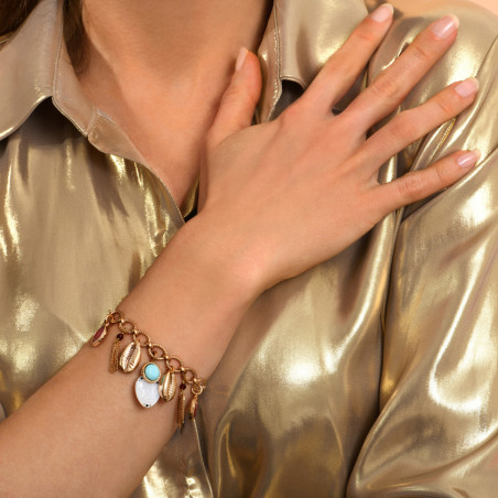 Bracelet chaîne charm's Mindoro nacre - blanc94364