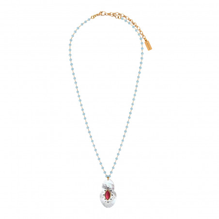 Mindoro mother-of-pearl pendant gemstone necklace - white94376