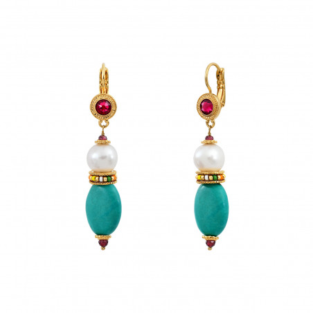 Tiki river pearl stud earrings