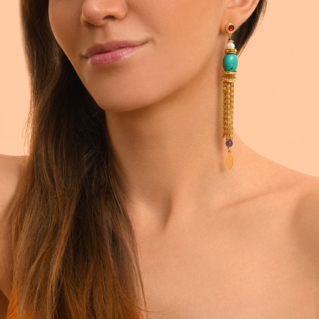 Tiki dangly stud earrings94441
