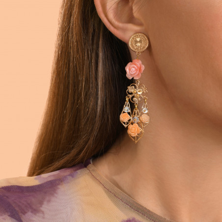 Miraflores dangly clip-on earrings - white94503